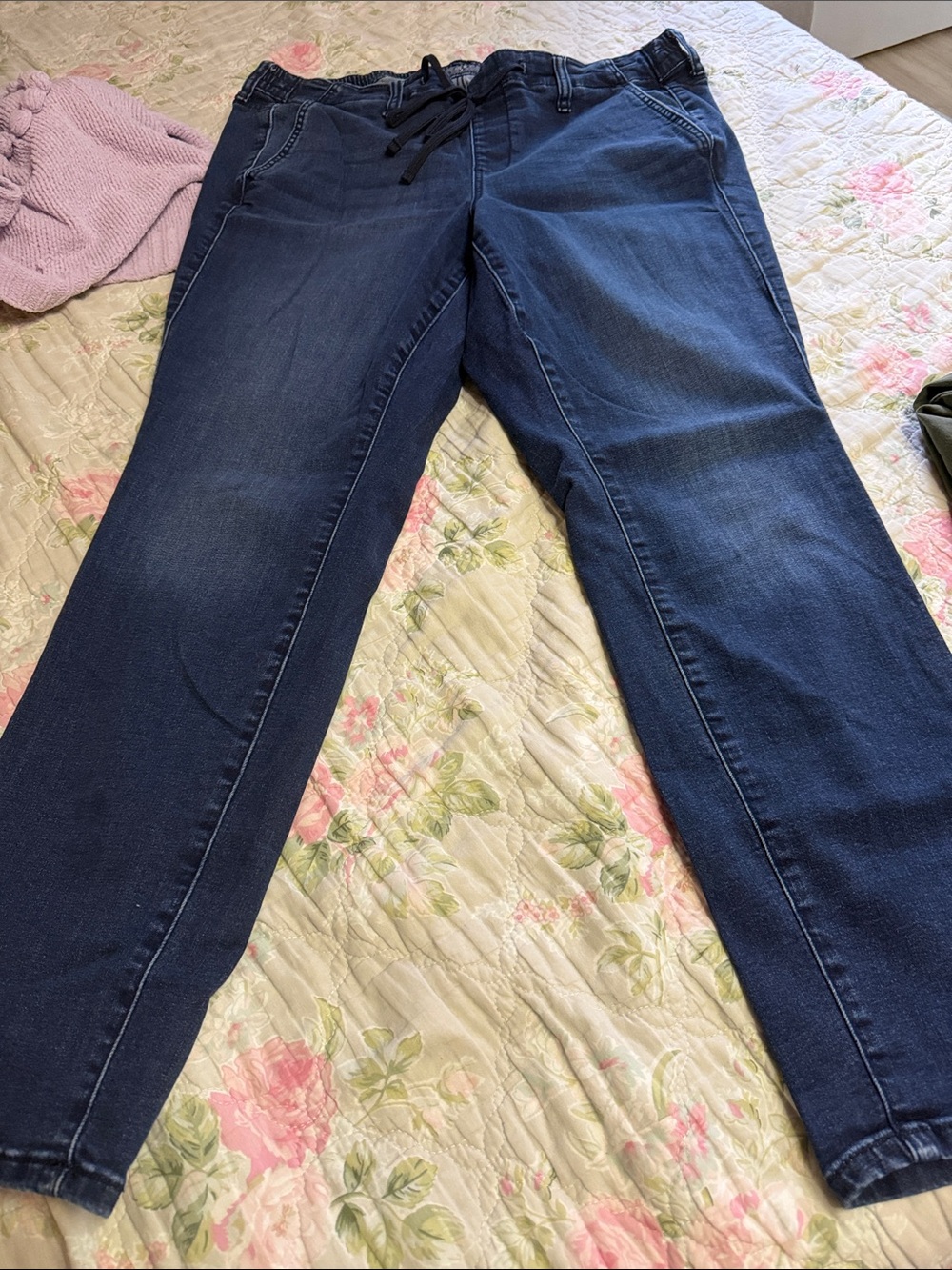 torrid Dark Blue Straight-Leg Pull-On Jeans